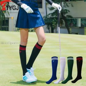 Women Sport Cycling Golf Socks Ladies Girls Over Knee High Stockings Breathable Running Socks Tennis Yoga 4 Colors 240529