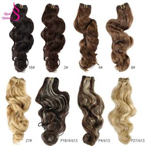 Hair Wefts Real Beauty Platinum Blond Brazilian Body Wave Hair Weave Bundles 12-28High Ratio Remy Hair Extensions Brown #2 #4 #P6/613 Q240529