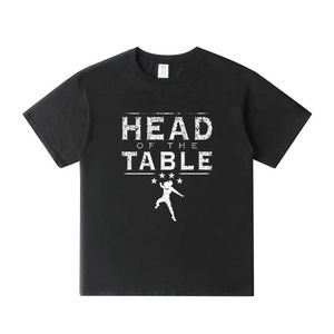 Camisetas masculinas Roman Reigns Cabeça da t-shirt de mesa Vintage Tee Crewneck Womens de manga curta e masculino Hip Hop Roupas S2452906