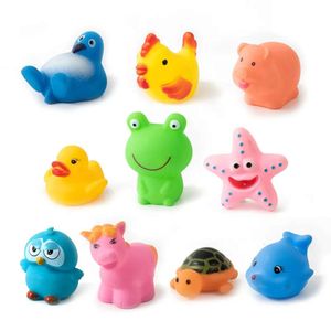 PCs Set Baby Animais fofos Bath Toy Swimming Toys