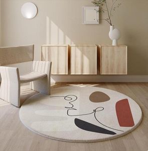 Carpets Round Rug For Living Room Bedroom Kids Play Mat Flowers Blanket Floor Decoration Salon Pile Area Home Decor2900676