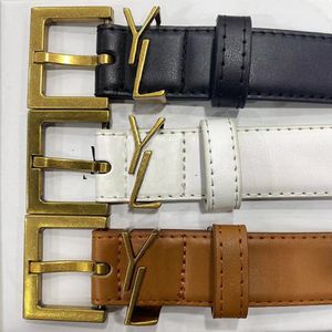 حزام للنساء الجلود الأصلية 3 سم عرض الجودة عالية الجودة أحزمة S Buckle Cnosme Winsband Cintura Ceintures D2108261L 306B