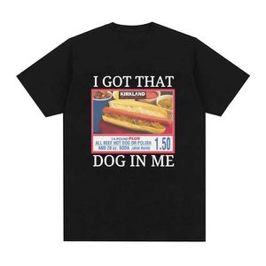 T-shirty męskie T-shirt Costco Fun Kirkland Hot Dog Meme T-shirt Mens Retro T-shirt S2452906