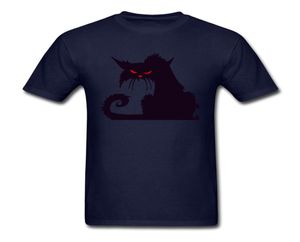 2020 Caminhadas de gato preto para homens para homens Angrat Print Halloween Camiseta engraçada camiseta de manga curta Cloth2755832