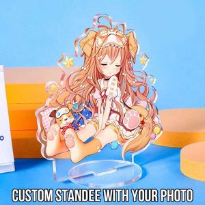 Plush Keychains Customized image bracket transparent acrylic bracket cartoon design anime game charm personalized desktop decoration model keychain gift S