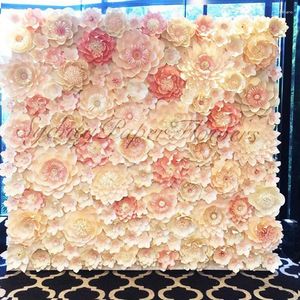 Украшение вечеринки 96pcs Mix размеры стили картонные гигантские бумажные цветы для демонстрации свадебных фонах реквизит Flores Artificiais para decora