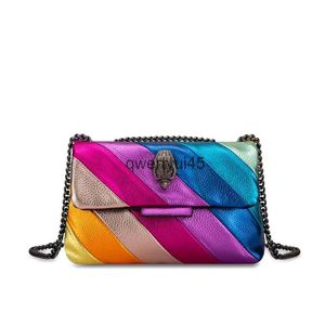 Bolsa de corpo transversal Bolsas de águia hotsale Banda feminina colorida Painel de arco -ícone Trabalho Ícone Metal Front Painel da carteira H240529