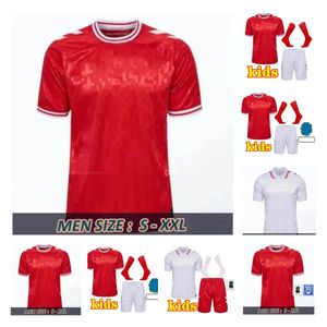 2024 2025 Euro Cup Team 24 25 футбольная рубашка для футбольной майки для футбольной рубашки для футбольной майки Полный комплект дома Red Away White Men of Christensen Jensen Eriksen