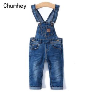 Chumhey 0-8y Kidss Baby Boys Girls Gib Suspender dżinsy miękkie elastyczne dżinsowe spodnie Dzieci Ubranie ubrania Spring L2405