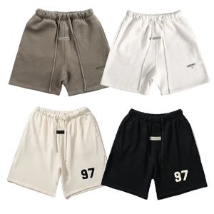 2024SS Fashion Man's Fashion Man Short Stamping Pants High Street Elastic Shorts per uomini neri