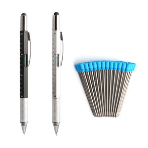 Multifunktionell penna skruvmejsel Bollpunkt Pen Pen Touch Screen Gift Tool School Office Supplies Stationery 6 i 1 bollpennor