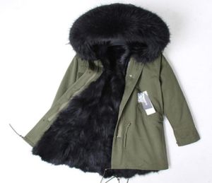 Ms Long down parkas Removable thick raccoon furs Liner maomaokong Large fur collar size3004909