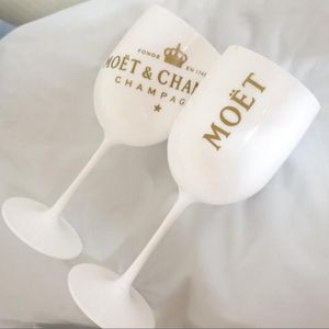 2PCS Plastic Wine Party White Champagne Glass Moet Wine Moet Glass 284T