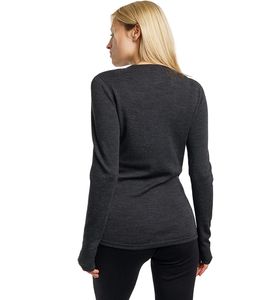 100% Merino Wool Base Layer Women Merino Wool 165G Lightweight Long Sleeve Thermal Shirt Thermal Underwear Wicking Anti-Odor