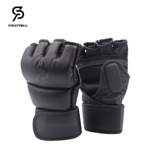 Luvas de boxe para homens Mulheres Pu Karate Muay Thai Guantes de Boxeo Free Fight MMA Sanda Treinando Equipamento de Adultos L2405