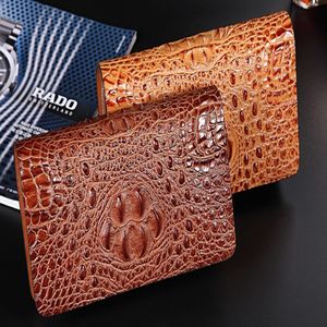 Men clutch bags genuine crocodile leather men Long purses double zipper cow leather inner big volume 23 13 4 5cm buisness casual bags 282B