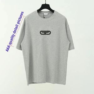 QoloプレミアムグレーTシャツデザイナーメンズセーターファッションコットンTシャツ夏シャツ大規模230i