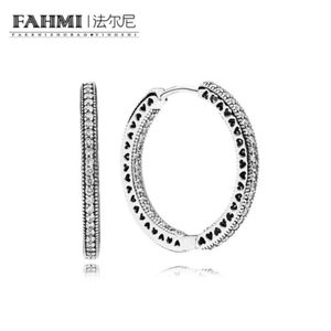 Fahmi 100% Sterling Silver 11 Glamour 296319cz Oorsieraden Harten Van Earring Original Women Wedding Fashion Jewets Gifts 265p