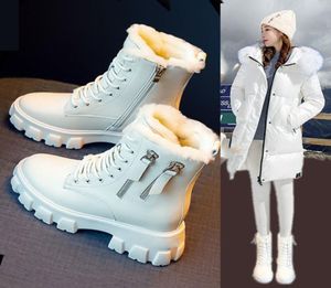 2021 Zimowe mody Martin Boots Kobiety z wiatrem brytyjskim i krótkim zwiększonym Buskin Dodaj bawełniany rozmiar rozmiaru 35403779480