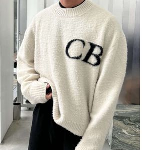 CB-CB Erkekler ve Kadın Sweaters 2023 CB Son Örgü Jacquard Gevşek Sweatshirts Yüksek Kalite AAAA