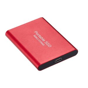 500GB Mobile Hard Disk Type-C USB3.1 Portable SSD Shockproof Aluminum Alloy Solid State Drive 540MB/s Transmission Speed Black