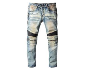 Luxury Men Designer Jeans Retro Hip Hop Biker Men Jeans High Quality Comfortable Men Pants Blue Size 28404043258