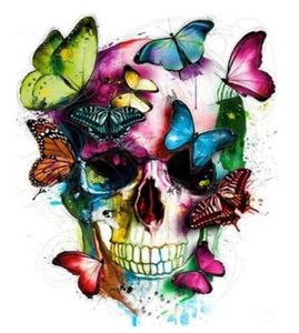 Butterfly Skull Paint by Numbers Kits para adultos DIY Desenhe em tela colorir por número de alta qualidade de tela DIY Picture4033524