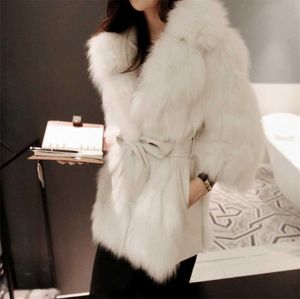 Fur Coat Women Winter 2020 Warm Cardigan with Fur Coat Vest White Plus Size Long Faux Jacket Female Korean Fluffy Teddy9237361