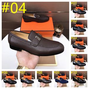 26Model Mens Dress Shoes Genuine Leather Brand Designer Flats Footwear Fashion Brogue Shoes High Quality Men Business Formal Loafers size 38-46
