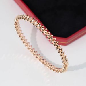 Ünlü moda tasarımcı bilezik 18k gül altın bilezik perçin kurşun bilezikler sevgililer günü bayanlar yüksek kaliteli mücevher hediyeleri dinlenme emin satın almak