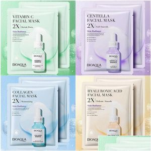 Masks Peels Bioaqua Centella Asiatica Facial Moisturizing Hydrating Refreshing Vc Mask Sheet Skin Care Drop Delivery Health Beauty Otvh9