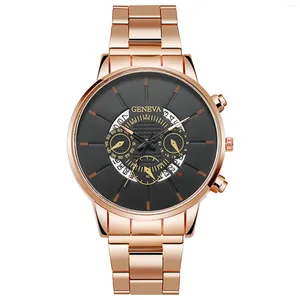 Orologi da polso orologi di lusso al quarzo guarda la moda round quadrante casual polso per uomini