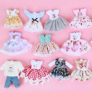 Puppenbekleidung 16 cm Puppenkleidung 1/8 BJD Doll Rock Anzug High-End-Kleidungsmode können Puppenkleidung Kinder Diy Girls Spielzeug beste Geschenke Y240529 verkleiden