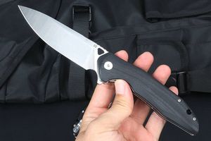 Special Offer M7753 High Quality Flipper Folding Knife D2 Satin Blade G10 with Steel Sheet Handle Ball Bearing Flipper EDC Pocket Knives Outdoor Tools