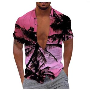 Camicie casual da uomo Shirt hawaiano divertente manica corta abbottonatura Tropical Holiday Beach T for Men Y2K Tops