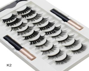 10 Pairs Magnetic False Eyelashes With Eyeliner Kit Natural Look Glamnetic Cosmetic Eyelash Quick Dry Thick And Long Makeup Tool1325791