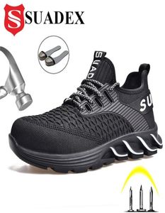 suadex أحذية غير قابلة للتدمير الرجال عمل سلامة السلامة أحذية مضادة للأصابع الصلب