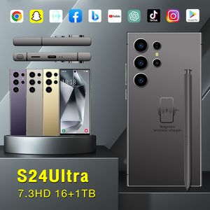 S24 Ultra Smartphone, Original, 7 HD ekran, 16 GB+1TB, 2024, 7000 mAh, Android 13, CELULARE, 5G, Turyści, SIM twarz, odblokowany, nowy, 7000 mAh