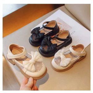 Flat Shoes Girl Princess Loafer Spring Summer Children Pu Leather Shoes Korean Soft-Soled Closed Toe Sandals Kids Flats WX5.28