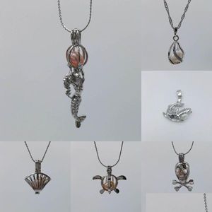 Lockets älskar pärlburhängen mode pärla pärlor öppnar skåpburar charms passar för kvinnor halsband diy smycken grossist droppe deliv dhprw