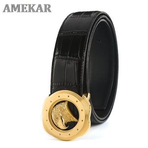 Belts 2022 High Quality Fashion Buckle Genuine Leather Belt Designer Luxury Casual Male Cowhide 242A