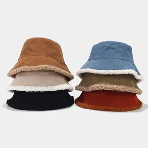 ベレット冬の綿固体暖かい漁師の帽子バケツ男性と女性のための屋外旅行サンキャップ202