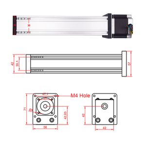 CNC Gantry 3-Axis XYZ Stage Table SUF1605 Ball Screw Linear Guide Rail With Nema 23 Stepper Motor Cantilever type slide table