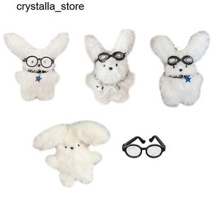 Plush Keychains 1 cute Plush Pilot Rabbit Doll Keychain Ring Womens Keychain Pack Charming Toy Car Keyring Party Gift Small GiftS2452804 s2452909