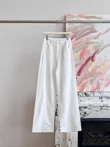 2024 Vit gratis frakt Wide Leg Embroidery Loose Women's Jeans Designer Women's Denim Pants 5296