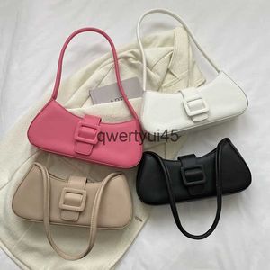 Shoulder Bags Fashion Solid Womens Shoulder Bag Artificial Leather Square Underarm Bag Womens Daily Use and Gift Handbag H240530