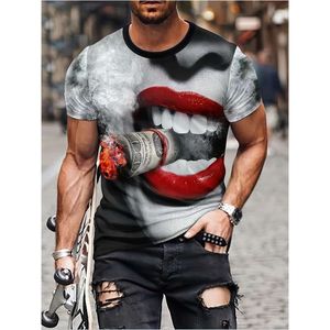 New Summer 2024 trendy mens handsome T-shirt with clown round neck 3D printing holiday carnival casual short sleeved clothing Designer tiger tshirts for menH6VV