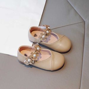 Flat Shoes Spring Summer Children Shoes Soft Pu Leather Retro Flowers Design Princess Shoes Kids Girls Moft Sole Flats WX5.28