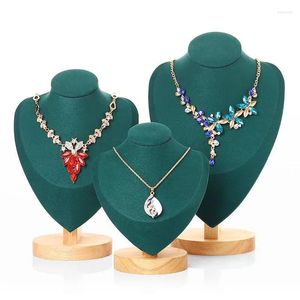 Jewelry Pouches Fashion Velvet Necklace Model Bust Show Exhibitor Display Pendants Mannequin Stand Organizer Colors Size S M L