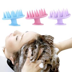 1pcs Wet And Dry Scalp Massage Brush Adult Baby Soft Household Bath Silicone Shampoo Brush Head Massage